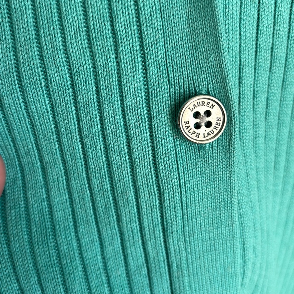 Lauren Ralph Lauren Exclusive Silk/Cashmere Ribbed Cardigan - Picture 3 of 7